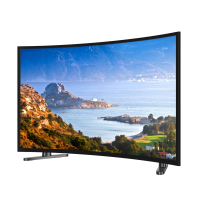 tv-set-with-curved-screen-isolated